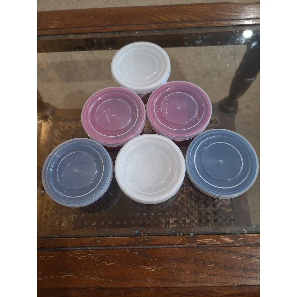 6 Ramekins with Lids 4 oz Oven, Microwave, Freezer, Diswaher Safe Multi Color